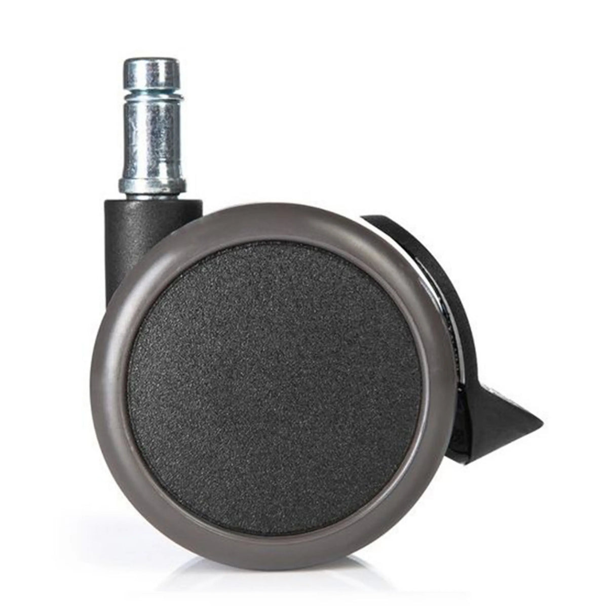 Schwarze Stuhlrolle 5x ROLO STOP 10mm/65mm für Hartböden mit metallischem Bolzen von hjh OFFICE