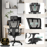Verstellbare Funktionen des Luxus-Chefsessels ERGOHUMAN SLIM ECO F GEN2 in Schwarz von hjh OFFICE (KI-generiertes Bild)