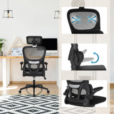 Homeoffice-Bürostuhl ERGOMY FLEX in Schwarz mit atmungsaktiver Netzrückenlehne und verstellbarer Sitzfläche von MyBuero