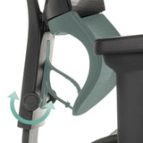 Verstellbarer Mechanismus der Armlehne des Luxus-Chefsessels ERGOHUMAN SLIM ULTRA GEN2 von hjh OFFICE