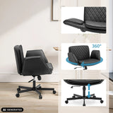 Schwarzer Homeoffice-Bürostuhl Criss-Cross 10 mit 360-Grad-Drehung und Höhenverstellung von hjh LIVING (KI-generiertes Bild)