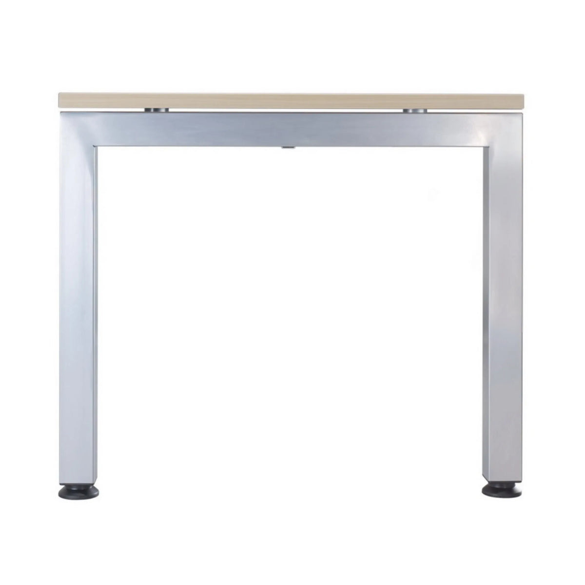 Untergestell des Schreibtischs JAVA 16 S in Eiche mit silbernem Metallrahmen von hjh OFFICE PRO