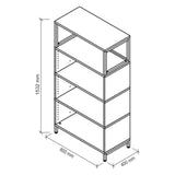 Technische Zeichnung des Regals FlexWall mit den Maßen 1532 × 800 mm von hjh OFFICE PRO
