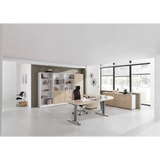 Höhenverstellbarer Schreibtisch XTRA XB 12 GC in Asteiche mit Maßen 120 x 80 cm von hjh OFFICE PRO