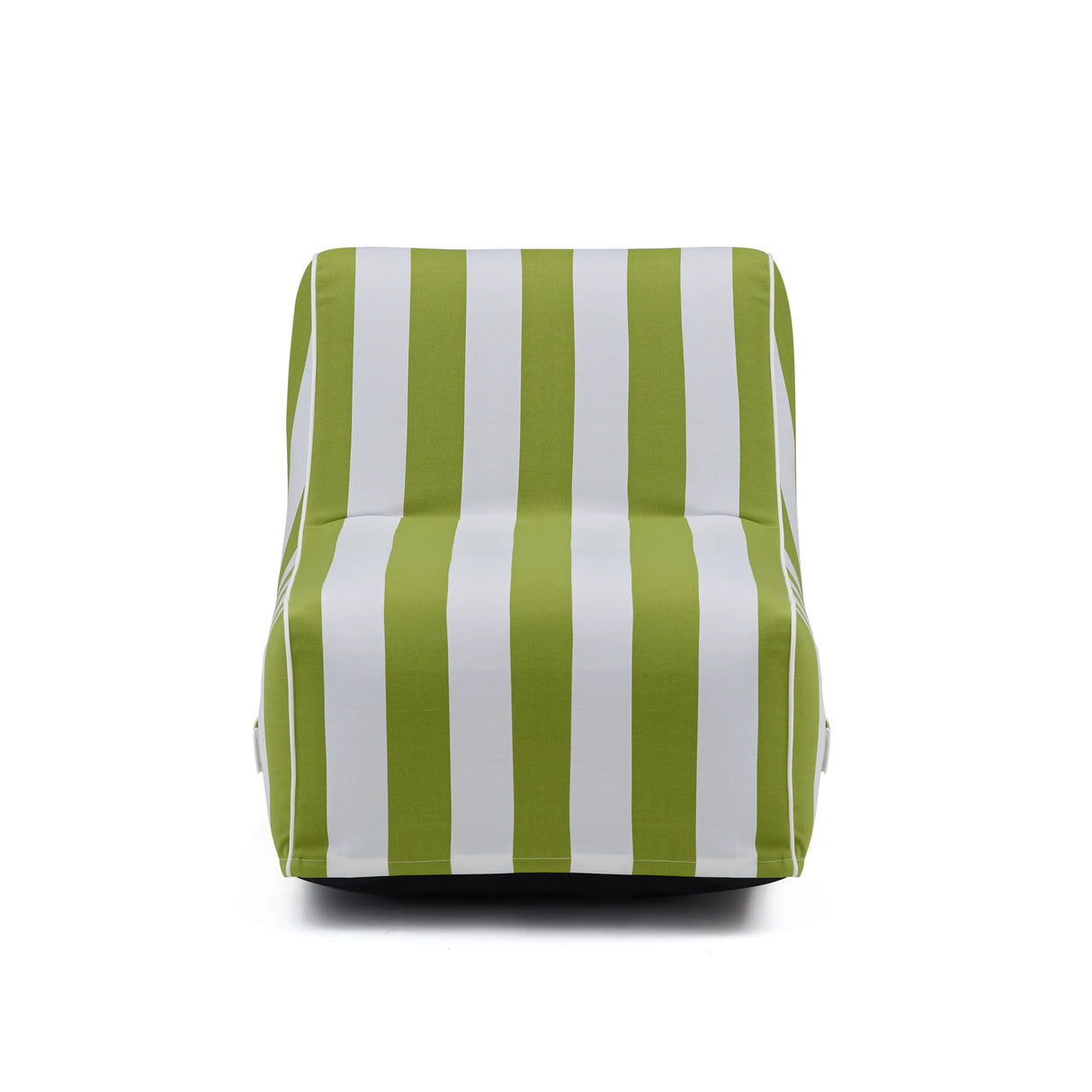 Grün-weiß gestreiftes Luftsofa Sitzolo Air mit vertikalen Streifen von hjh LIVING – 360-Grad-Ansicht (Frontansicht 0°)