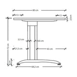 Maßzeichnung des Schreibtisches BELA 12 S mit einer Breite von 80 cm und einer Höhe von 72 cm von hjh OFFICE PRO