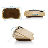 Maßzeichnung der Laptopunterlage COMFILAP I mit 54,5 × 34,5 cm in Braun von hjh OFFICE