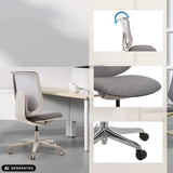 Grauer Homeoffice-Bürostuhl Sitflex Lady mit Details zu Rückenlehne, Sitz und Rollen von hjh OFFICE (KI-generiertes Bild)