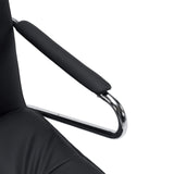 Armlehne mit schwarzer Polsterung des Freischwingers Rovento V von hjh OFFICE