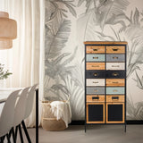 Kommode CONTINENTO HIGH in verschiedenen Holzfarben und dunklen Tönen mit Metallrahmen von hjh LIVING