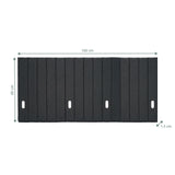 Maßzeichnung der Tischtrennwand FLEXMIUT ROLL mit 160 × 60 cm von hjh OFFICE
