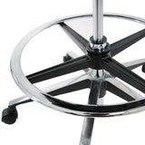 Chromfarbene Fußstütze des Counterstuhls ERGO LINE II WORK von hjh OFFICE