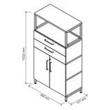 Technische Zeichnung des Schranks FlexWall mit 1532 × 800 mm von hjh OFFICE PRO