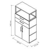 Technische Zeichnung des Schrankes FlexWall mit 800 × 417 mm von hjh OFFICE PRO