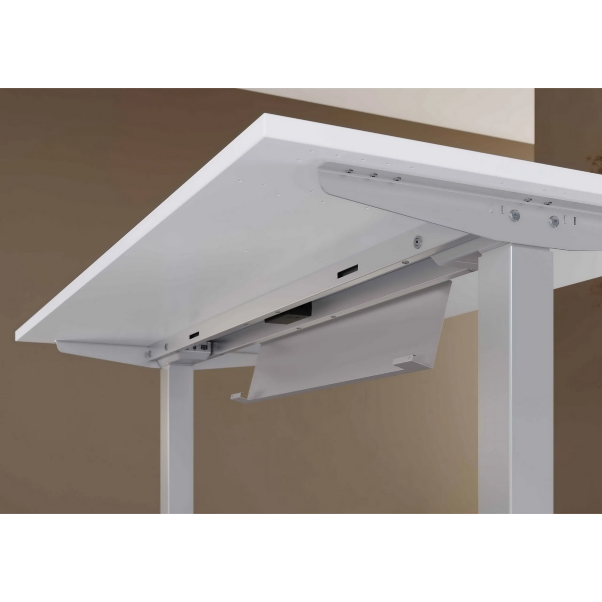 Unterbau und Gestell des elektrisch höhenverstellbaren Schreibtischs XMST 12 G von hjh OFFICE PRO