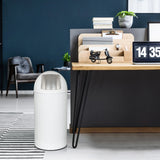 Weißer Mülleimer PUSH 50L mit einem Fassungsvermögen von 50 l von hjh OFFICE