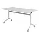 KALA 16 | Klapptisch fahrbar | 160 cm | Silber - Konferenztisch