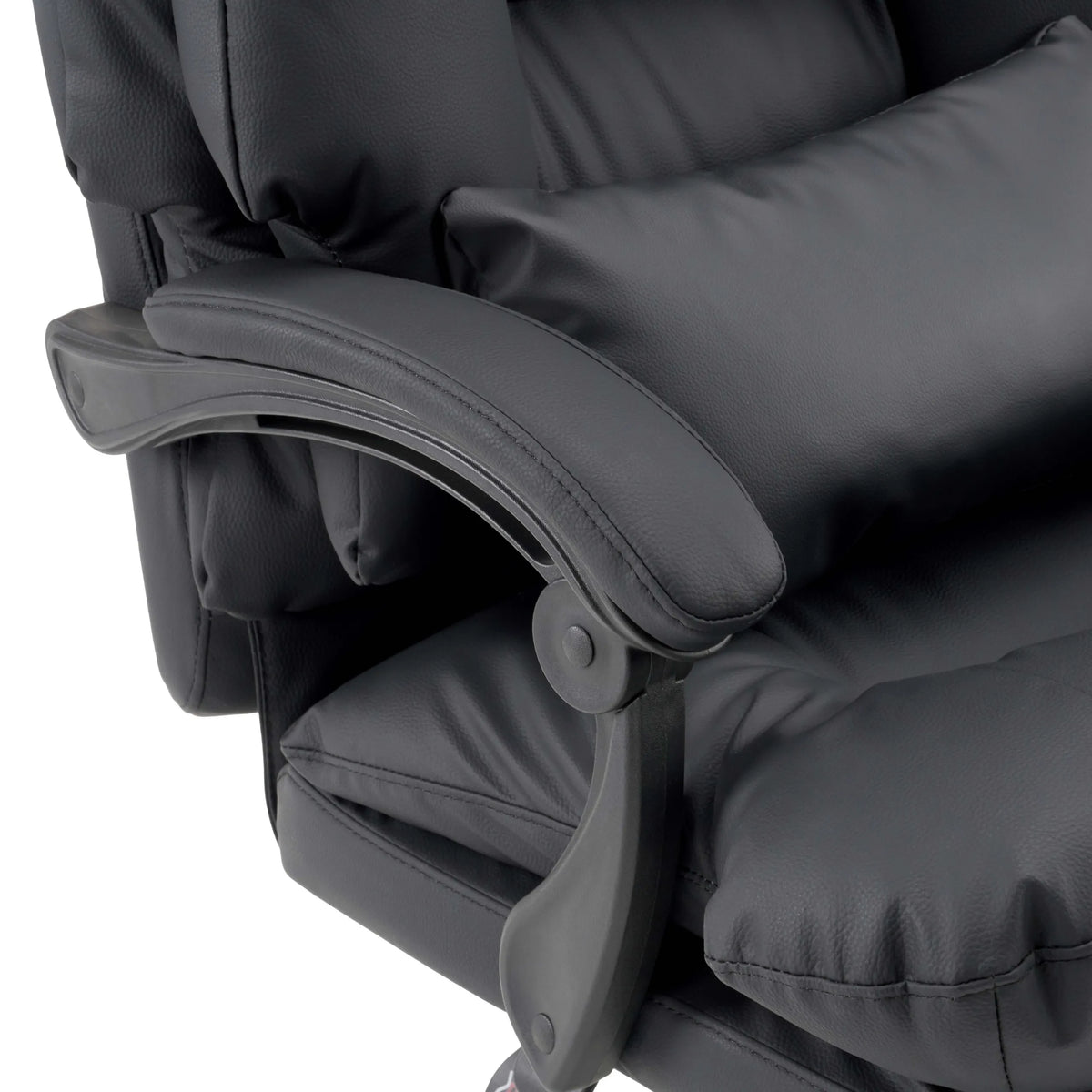 Gepolsterte Armlehne des Homeoffice Chefsessel Relax Legoro in schwarzem Kunstleder von MyBuero