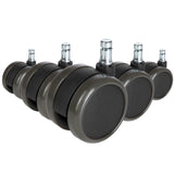 5x ROLO FREE 10mm/65mm | Hartböden - Stuhlrollen