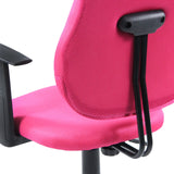 Pinkfarbene Netzbespannung der Rückenlehne des Kinderdrehstuhls KIDDY STYLE von hjh OFFICE