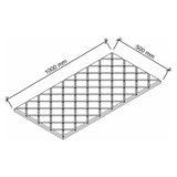 Technische Zeichnung des Zubehörs AWPX10 mit 1000 × 500 mm von hjh OFFICE PRO