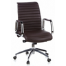 Brauner Profi-Chefsessel ASPERA 10 mit gestepptem Bezug und verchromten Armlehnen von hjh OFFICE