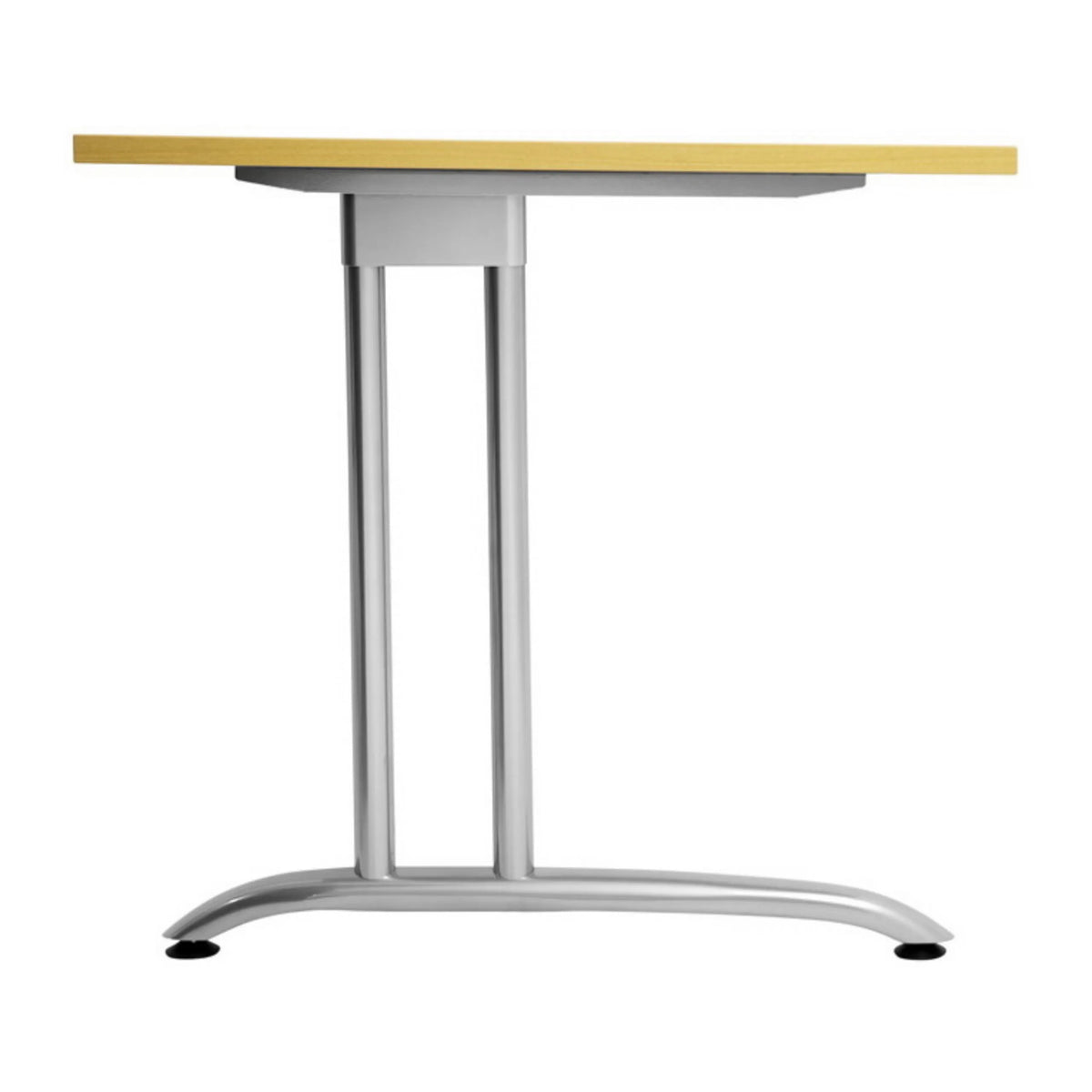 Untergestell des Schreibtischs BELA 12 S mit silbernen Beinen und Fußböden von hjh OFFICE PRO