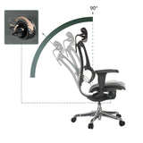 Verstellbare Rückenlehne des Luxus-Chefsessels ERGOHUMAN SLIM ULTRA GEN2 mit einem Neigungswinkel von 90° von hjh OFFICE