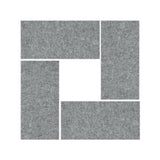 Grau melierte Akustik-Wandelemente AWP aus Filzmaterial von hjh OFFICE PRO