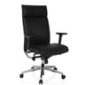 Profi-Chefsessel CURYO in Schwarz mit glänzendem Metallkreuzfuß und gepolsterten Armlehnen von hjh OFFICE