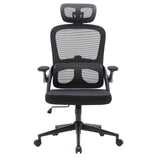 Profi-Bürostuhl MC102C-M101 in Schwarz mit Netzrückenlehne und Kopfstütze von Sihoo