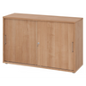 Schiebetürenschrank BETA S 1752S in Nussbaum-Optik mit Metallgriffen und Schloss von hjh OFFICE PRO