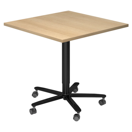 BISTRO 88Q D | Säulenhubtisch | 80x80 | Schwarz - System Konferenztisch - buerostuhl24
