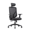 Homeoffice-Bürostuhl BLACORE in Schwarz mit Netzrückenlehne, Kopfstütze und Armlehnen von MyBuero