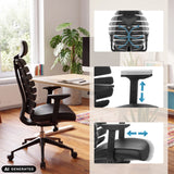 Verstellbare Funktionen des Profi-Bürostuhls ERGO LINE II PRO in Schwarz von hjh OFFICE (KI-generiertes Bild)