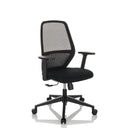 Profi-Bürostuhl CARLOW I in Schwarz mit Netzrückenlehne und Armlehnen von hjh OFFICE