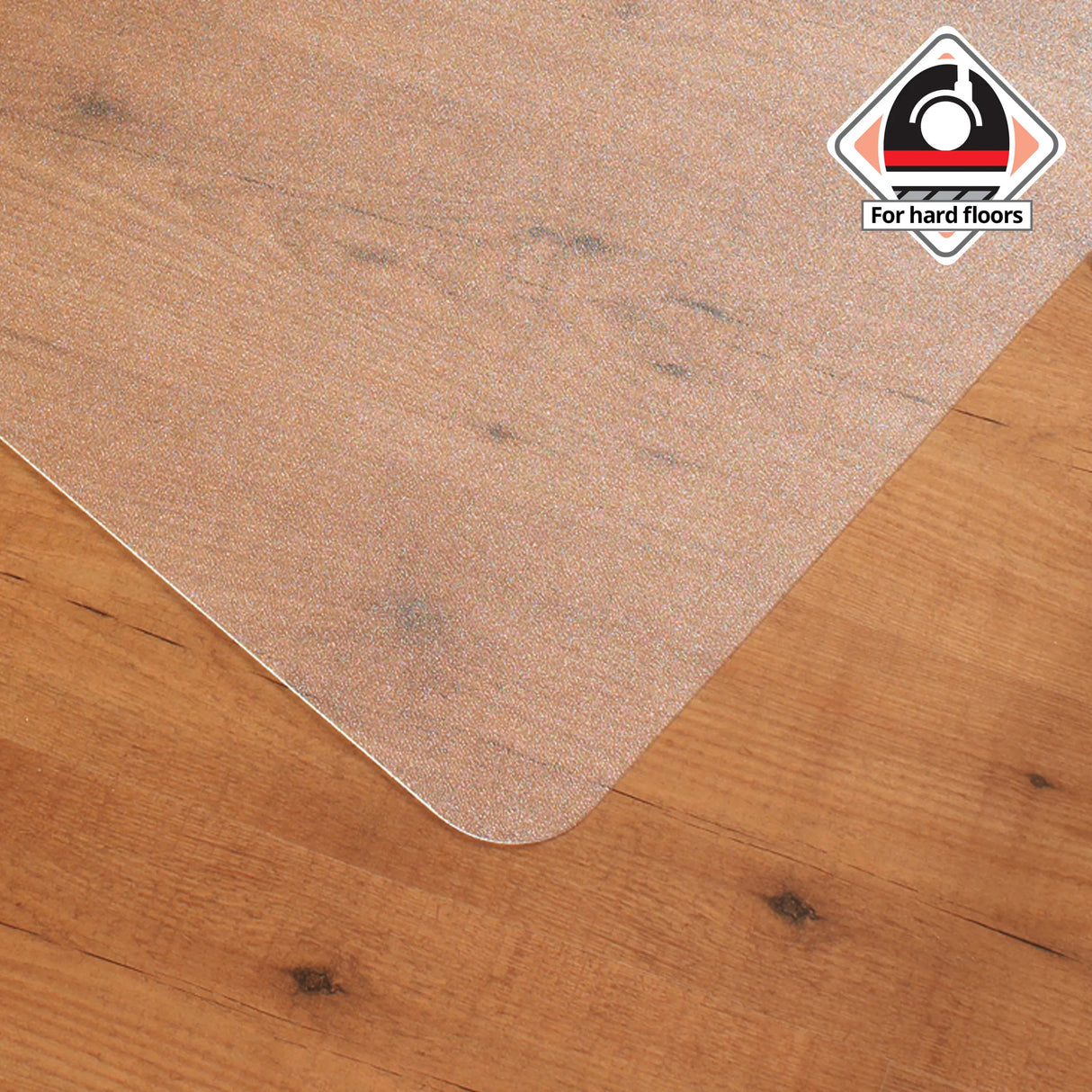 Transparente Polycarbonat-Oberfläche der Bodenschutzmatte ULTIMAT II für Hartböden von Floortex
