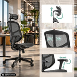 Profi-Bürostuhl Enjoy Eco MB mit verstellbarer Kopfstütze, Rückenlehne und Armlehnen von hjh OFFICE (KI-generiertes Bild)
