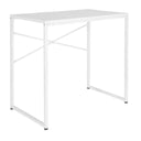Weißer Schreibtisch EASY UP H I mit schlichtem Metallgestell und Kreuzstreben von hjh OFFICE