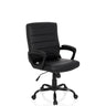 Schwarzer Home-Office-Chefsessel ERGOSMOOTH BIG mit gestepptem Bezug und Armlehnen von hjh OFFICE