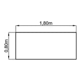 Technische Zeichnung des Schreibtischs MEGA 19 S mit 1,80 x 0,80 m von hjh OFFICE PRO