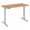 Elektrisch höhenverstellbarer Schreibtisch XMST 614 S in Asteiche und Silber von hjh OFFICE PRO