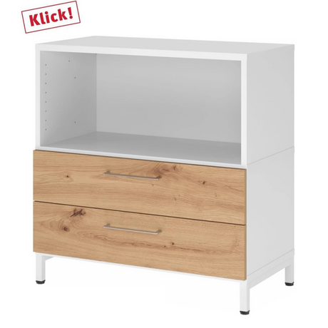 FlexWall | 2 OH | Schübe + Korpus | mit Sockelgestell - buerostuhl24