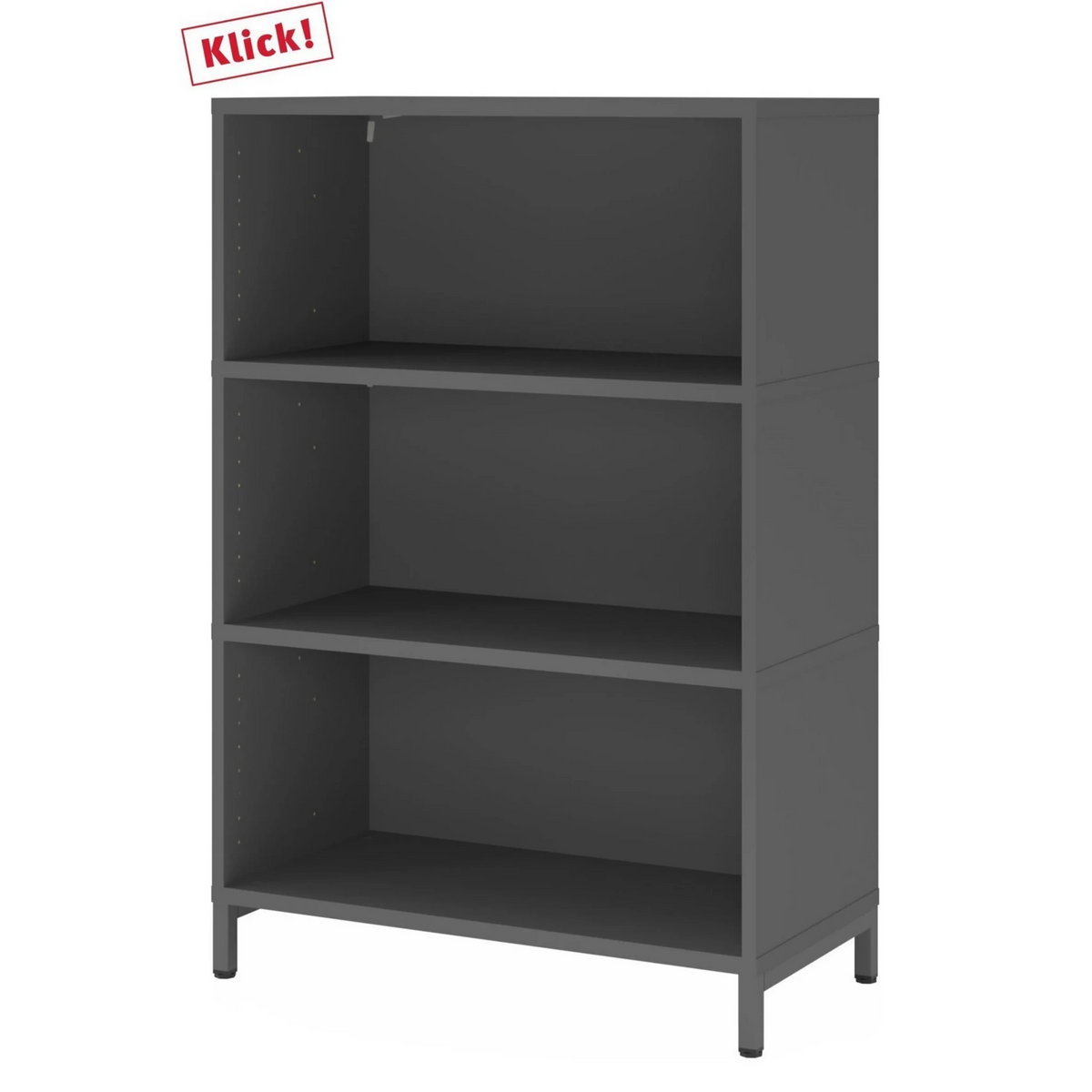 FlexWall | 3 OH | 3 x Korpus mit Sockelgestell - buerostuhl24