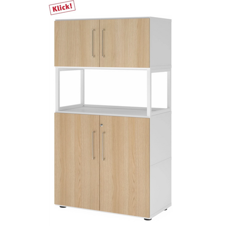 FlexWall | 4 OH | 2 x Türen + Rahmen | mit Stellfüßen - buerostuhl24