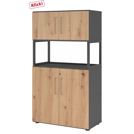 FlexWall | 4 OH | 2 x Türen + Rahmen | mit Stellfüßen - buerostuhl24