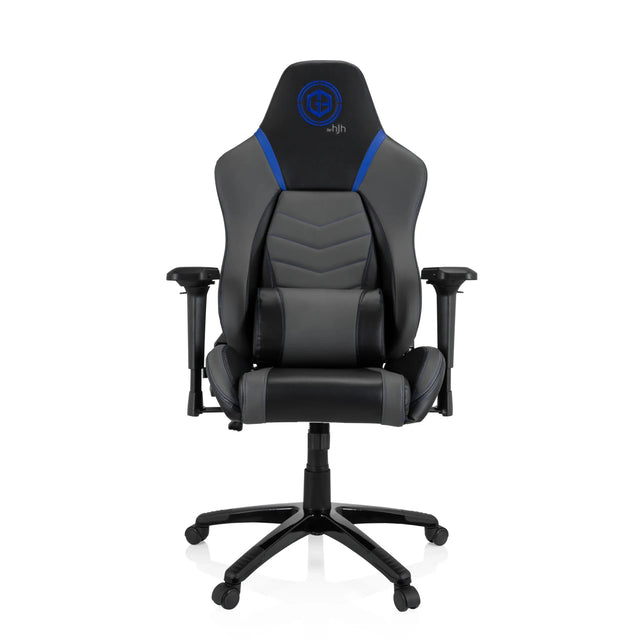 Gamingstuhl GAMEBREAKER POLARYS I in Grau und Blau mit blauen Akzenten und Rollen von hjh OFFICE