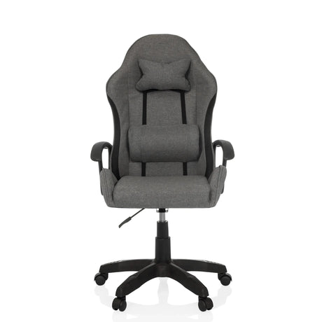 Gamingstuhl GAMEBREAKER W01 in Grau und Schwarz mit Nacken- und Lendenkissen von MyBuero