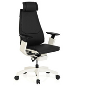 GENIDIA PRO WHITE | Leder - High End Bürostuhl - buerostuhl24