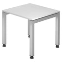 Höhenverstellbarer Schreibtisch JAVA 8 S in Weiß mit quadratischer Tischplatte von hjh OFFICE PRO